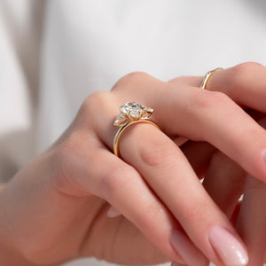 The Lauren Set With A 2.5 Carat Marquise Moissanite