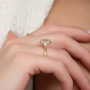 The Lauren Set With A 3 Carat Oval Lab Diamond