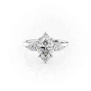The Lauren Set With A 1.5 Carat Marquise Moissanite