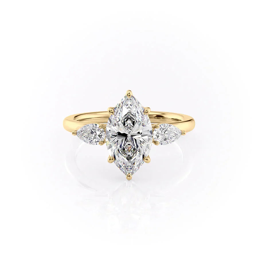 The Lauren Set With A 1.5 Carat Marquise Moissanite