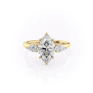 The Lauren Set With A 1.5 Carat Marquise Lab Diamond
