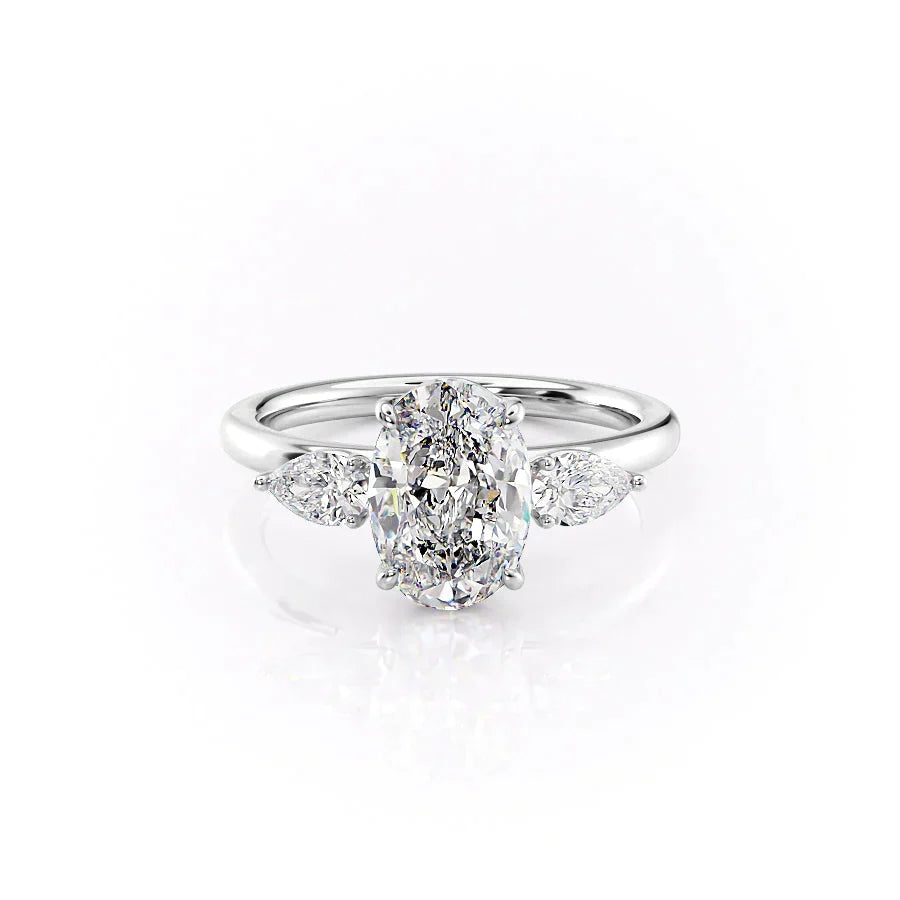 The Lauren Set With A 1 Carat Oval Lab Diamond
