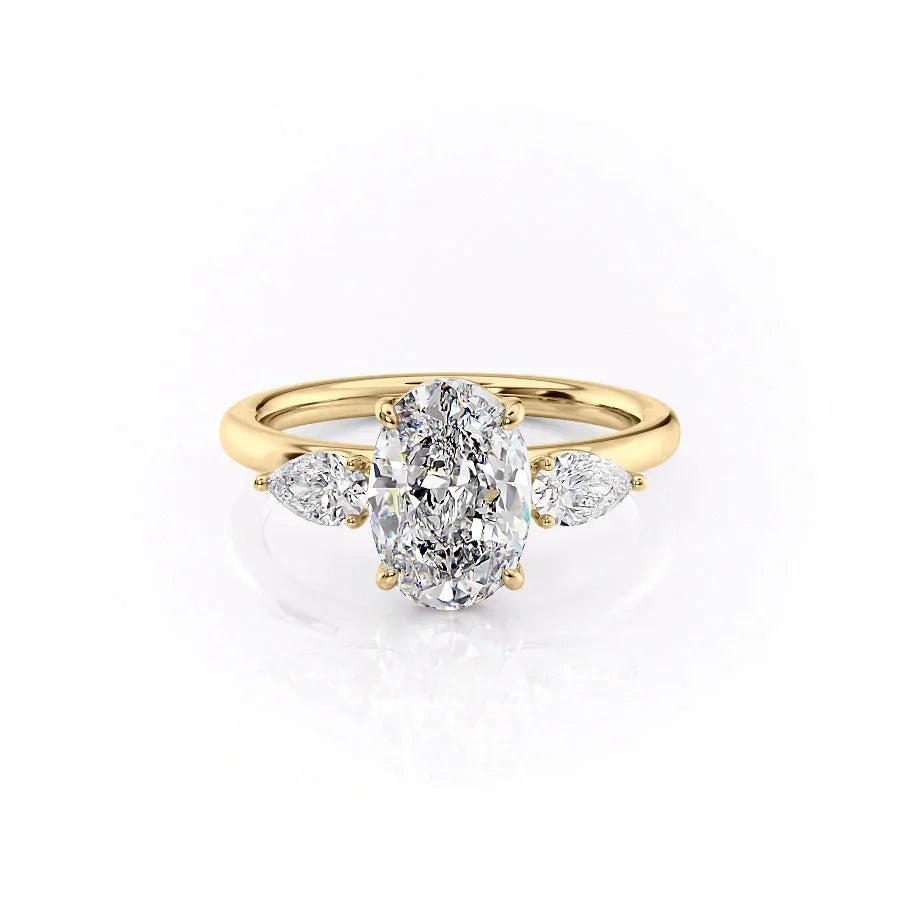The Lauren Set With A 1 Carat Oval Lab Diamond