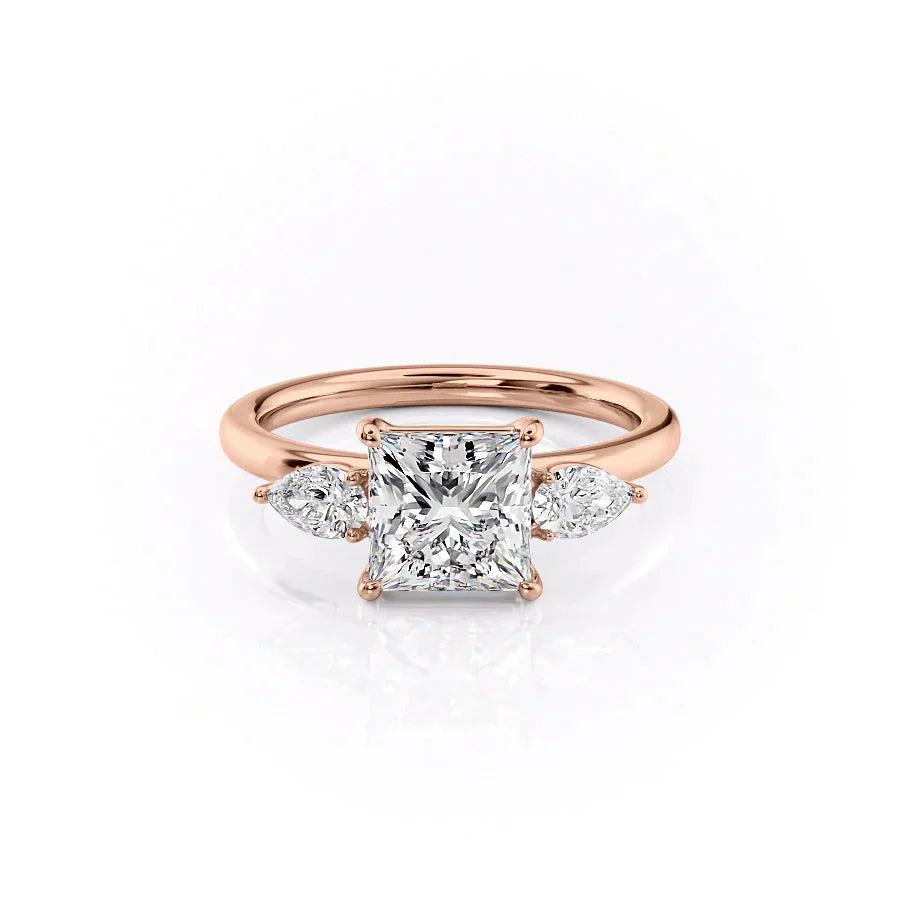 The Lauren Set With A 2 Carat Princess Moissanite