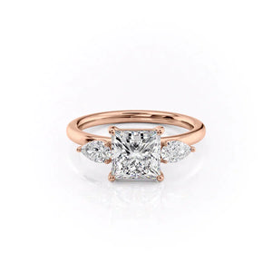 The Lauren Set With A 2 Carat Princess Lab Diamond