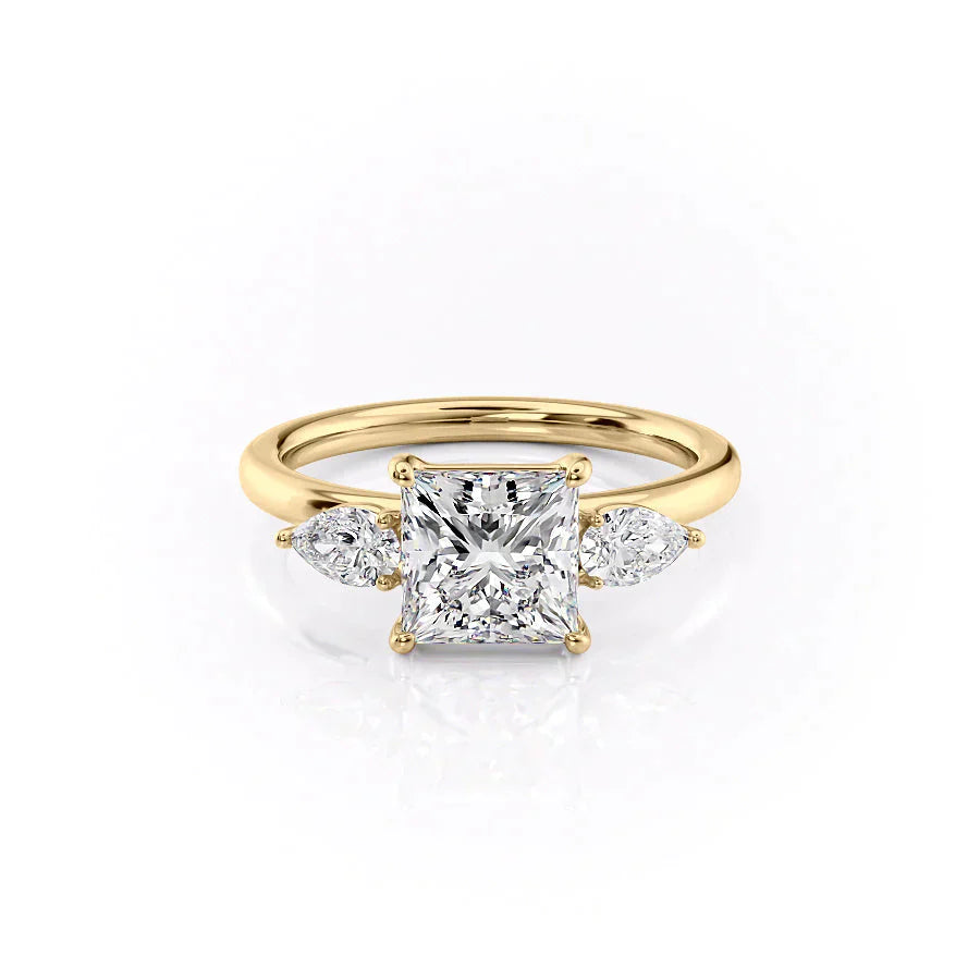 The Lauren Set With A 1.5 Carat Princess Lab Diamond