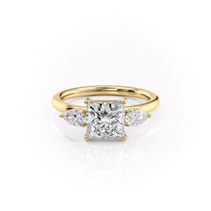The Lauren Set With A 2.5 Carat Princess Lab Diamond