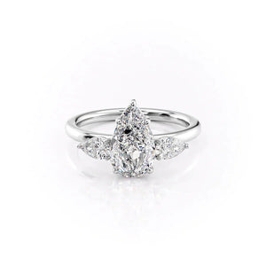 The Lauren Set With A 2.5 Carat Pear Lab Diamond