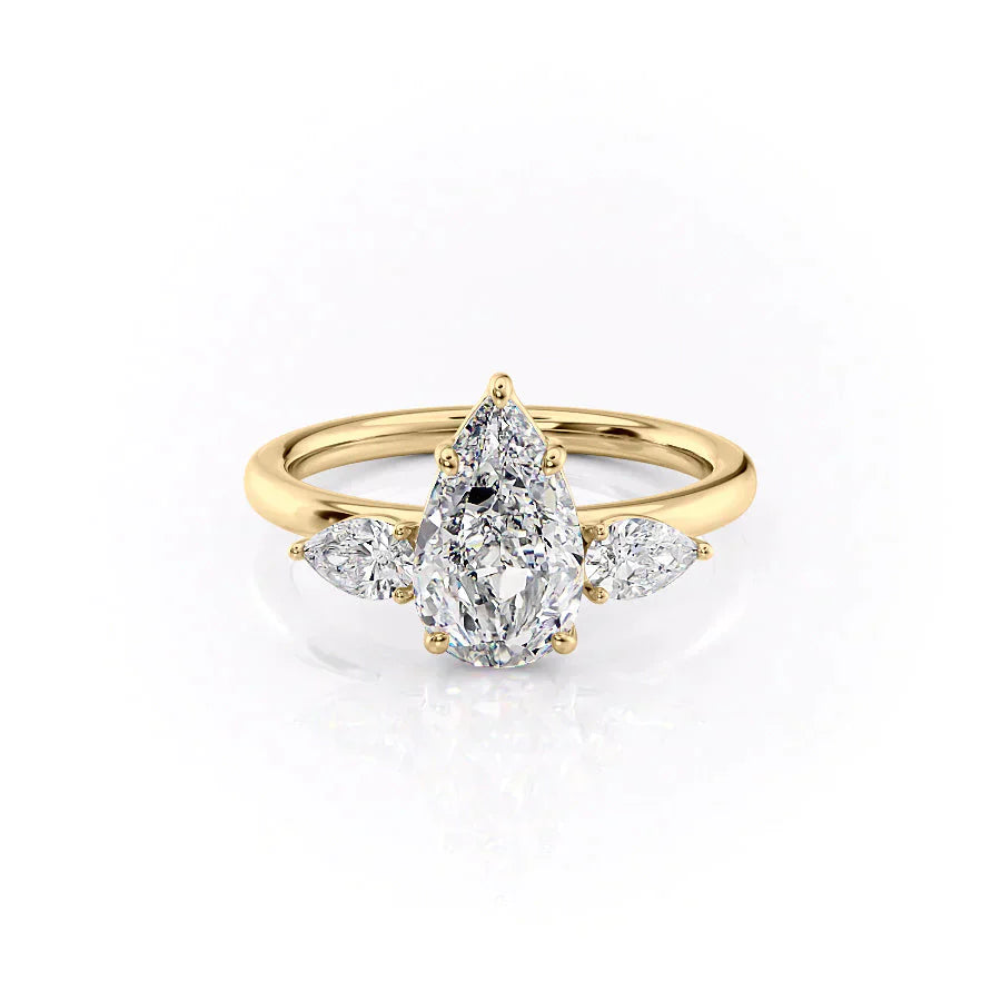 The Lauren Set With A 3 Carat Pear Lab Diamond