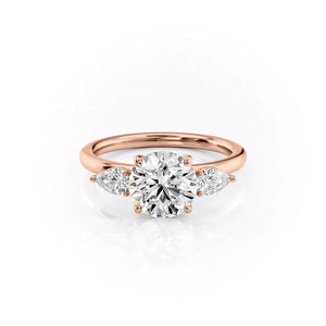The Lauren Set With A 4.5 Carat Round Moissanite
