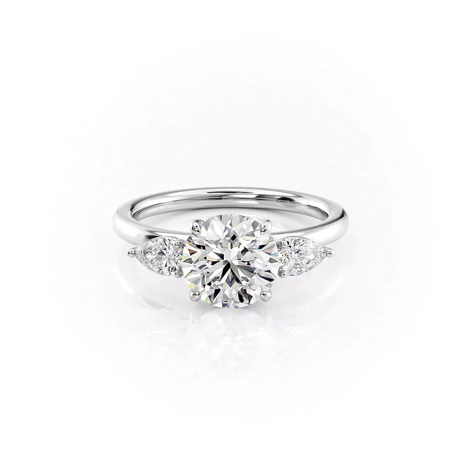 The Lauren Set With A 4 Carat Round Moissanite