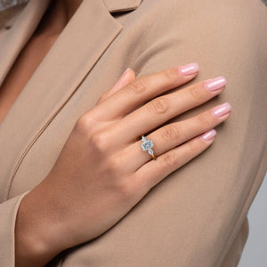 The Lauren Set With A 2 Carat Radiant Moissanite