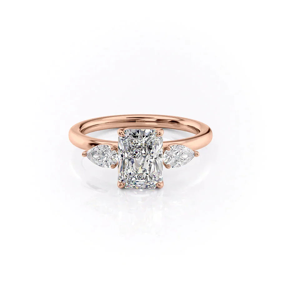 The Lauren Set With A 1 Carat Radiant Lab Diamond