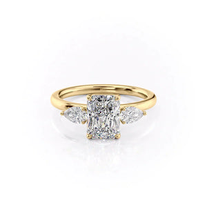The Lauren Set With A 4 Carat Radiant Moissanite