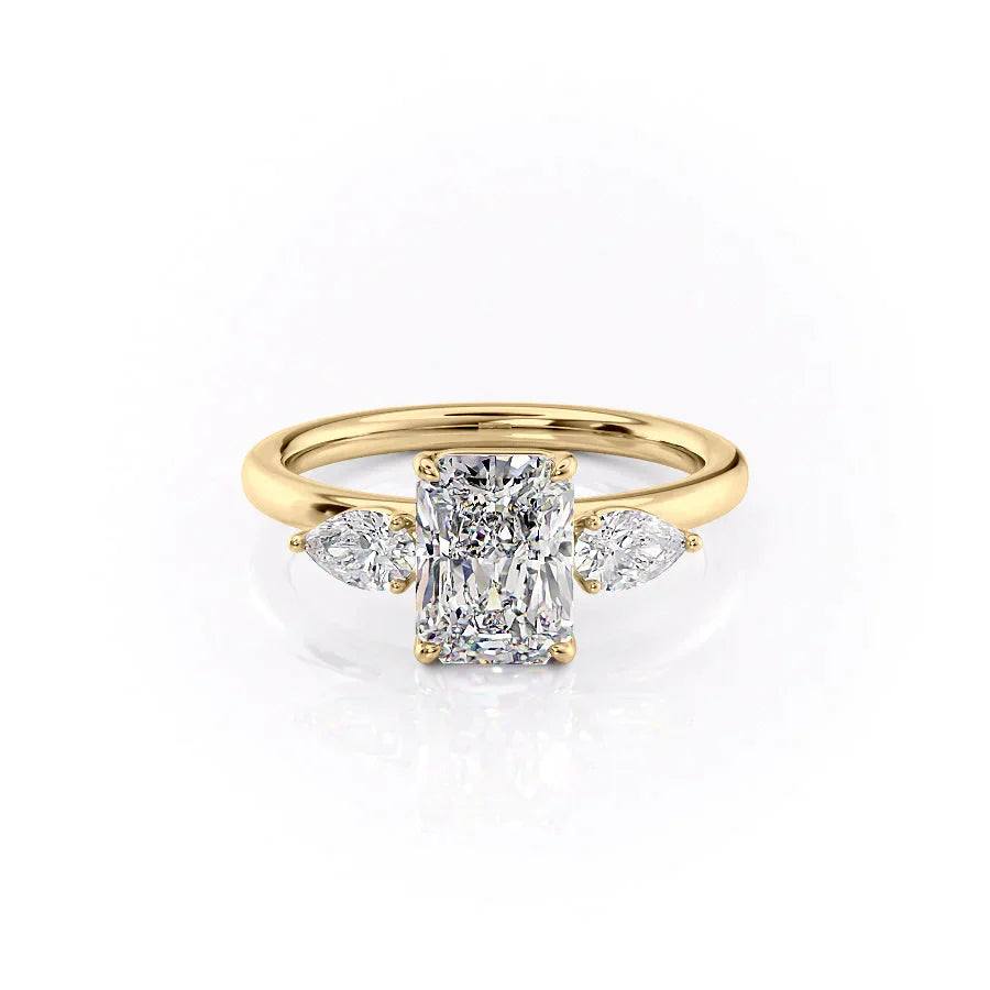 The Lauren Set With A 4 Carat Radiant Moissanite