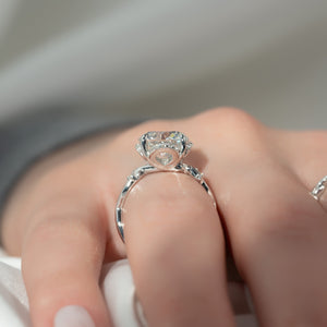 The Halo Twig Set With A 2 Carat Round Lab Diamond