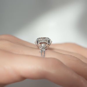 The Halo Twig Set With A 2 Carat Round Lab Diamond