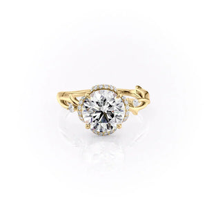 The Halo Twig Set With A 2 Carat Round Lab Diamond