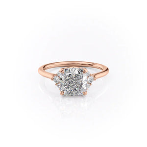 The Victoria Set With A 2.5 Carat Cushion Lab Diamond