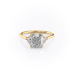 The Victoria Set With A 3 Carat Cushion Lab Diamond