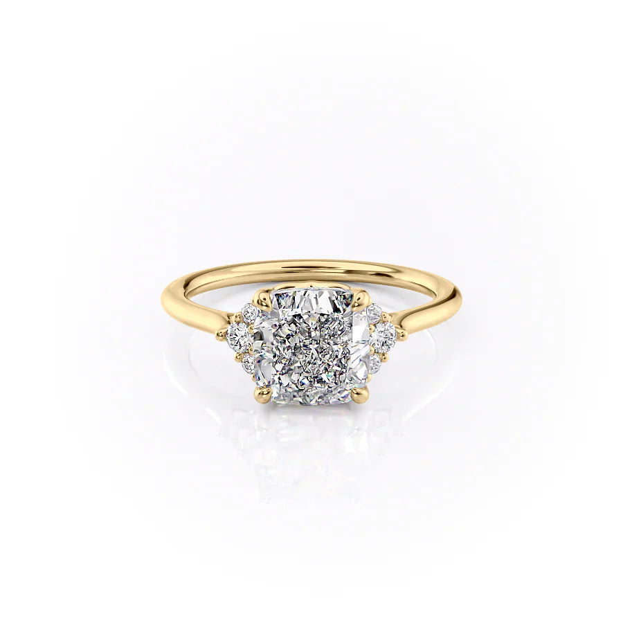 The Victoria Set With A 1.5 Carat Cushion Lab Diamond