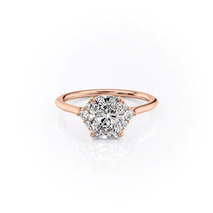 The Victoria Set With A 2 Carat Elongated Cushion Lab Diamond