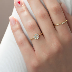 The Victoria Set With A 1 Carat Emerald Lab Diamond
