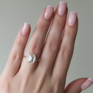 The Victoria Set With A 1 Carat Emerald Lab Diamond
