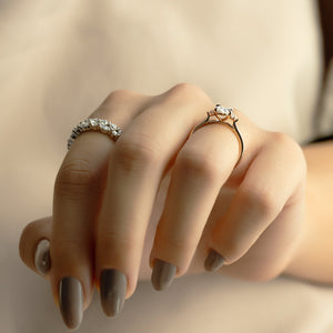 The Victoria Set With A 1 Carat Oval Lab Diamond