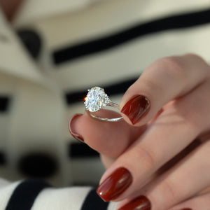 The Victoria Set With A 2 Carat Oval Lab Diamond