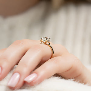 The Victoria Set With A 1.5 Carat Oval Lab Diamond
