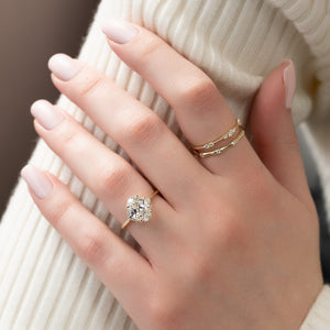 The Victoria Set With A 1.5 Carat Oval Lab Diamond