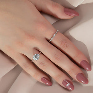 The Victoria Set With A 1 Carat Round Moissanite