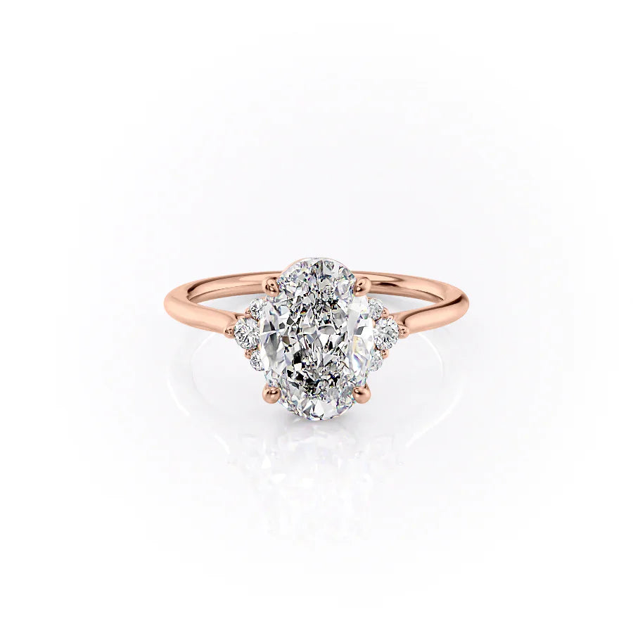 The Victoria Set With A 3 Carat Oval Lab Diamond
