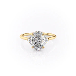 The Victoria Set With A 2 Carat Oval Moissanite