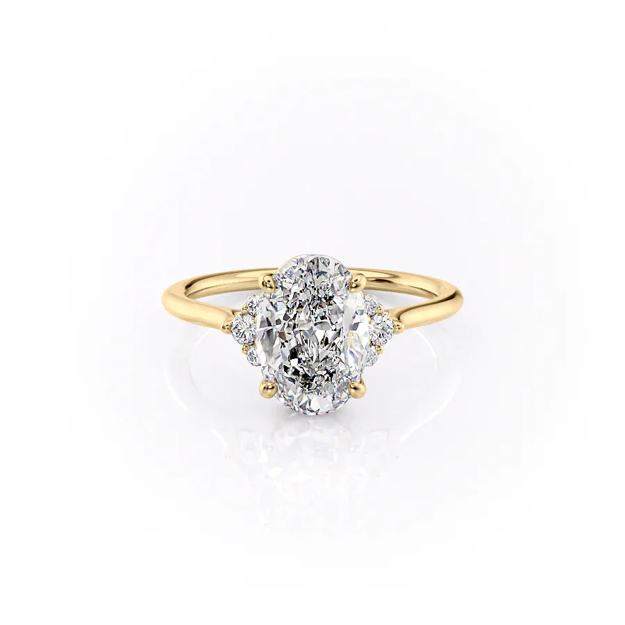 The Victoria Set With A 3 Carat Oval Moissanite