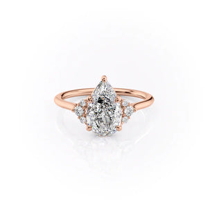 The Victoria Set With A 5 Carat Pear Moissanite