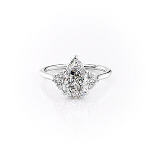 The Victoria Set With A 1 Carat Pear Moissanite