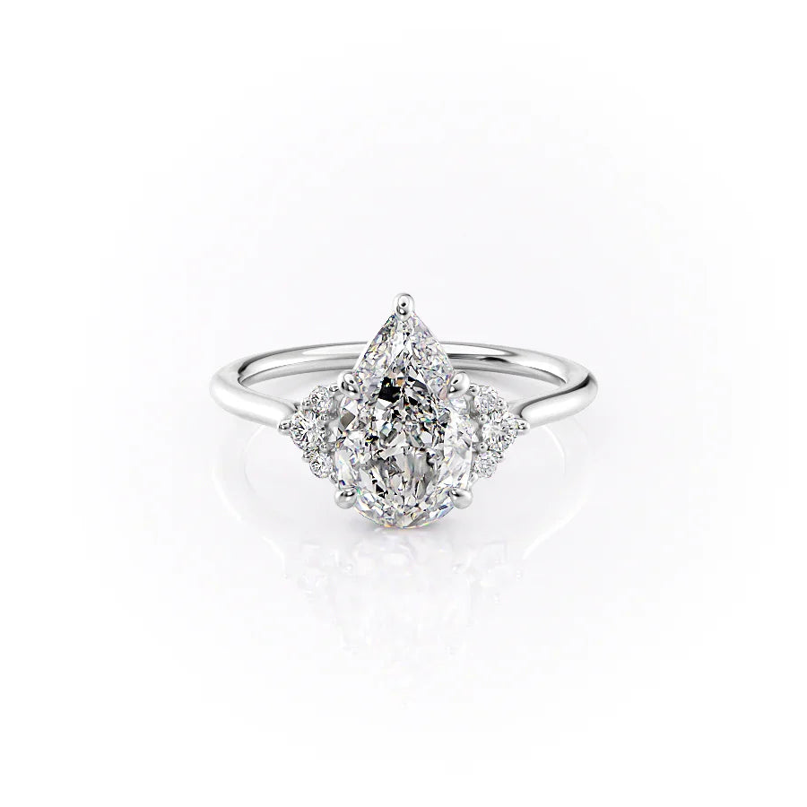 The Victoria Set With A 1.5 Carat Pear Lab Diamond