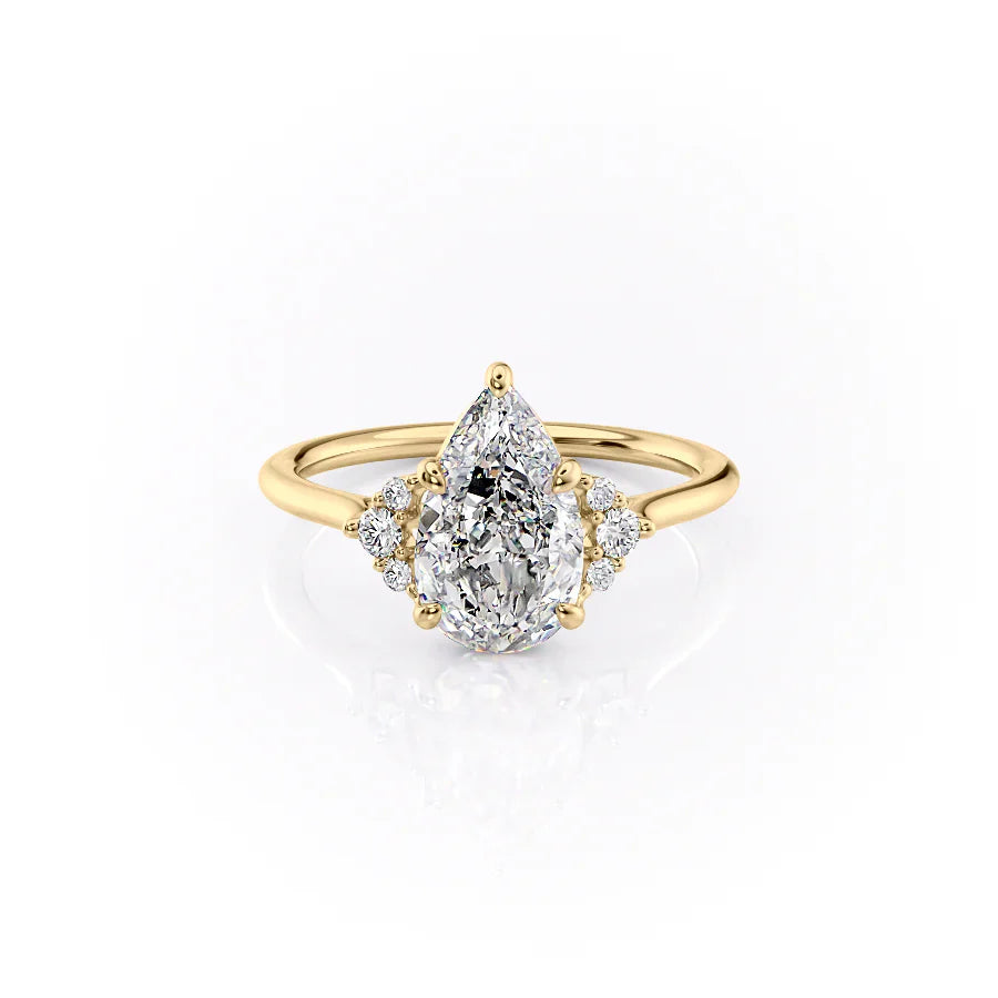 The Victoria Set With A 2 Carat Pear Moissanite