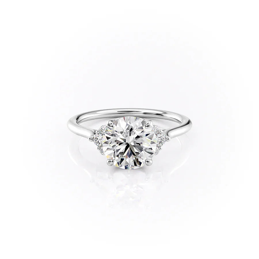 The Victoria Set With A 3 Carat Round Moissanite