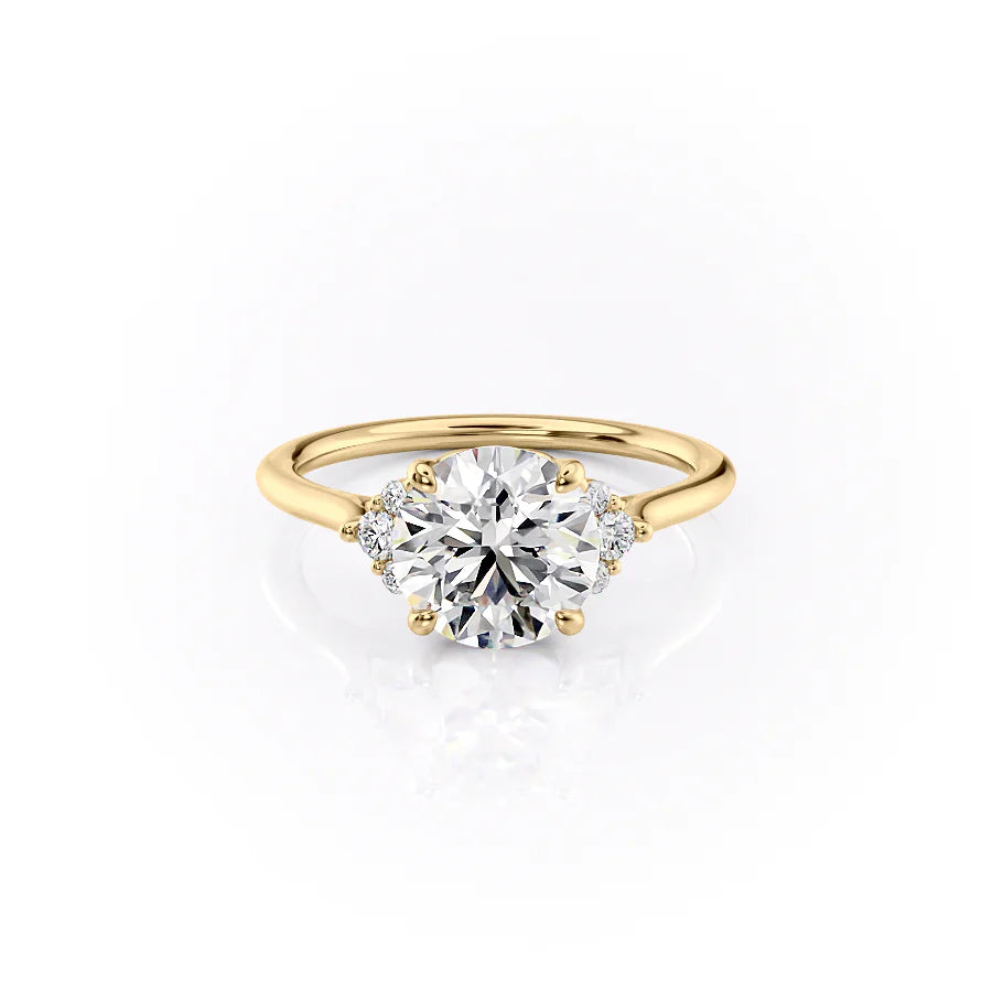 The Victoria Set With A 2.5 Carat Round Lab Diamond