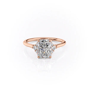 The Victoria Set With A 1 Carat Radiant Moissanite