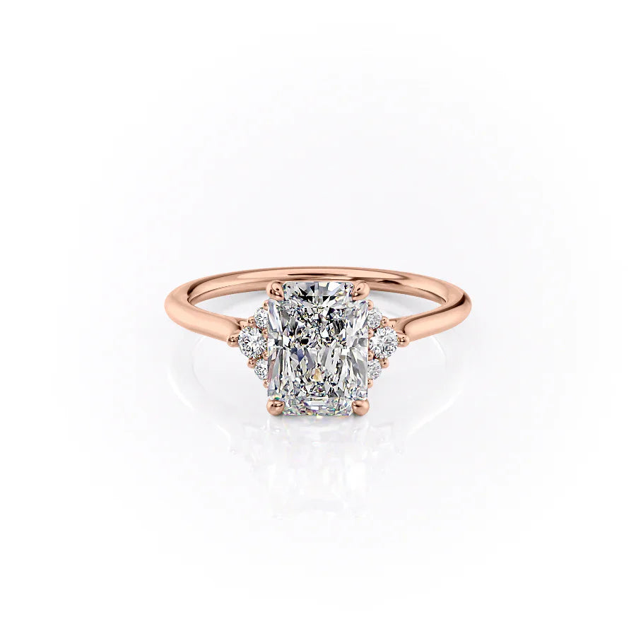 The Victoria Set With A 4 Carat Radiant Moissanite