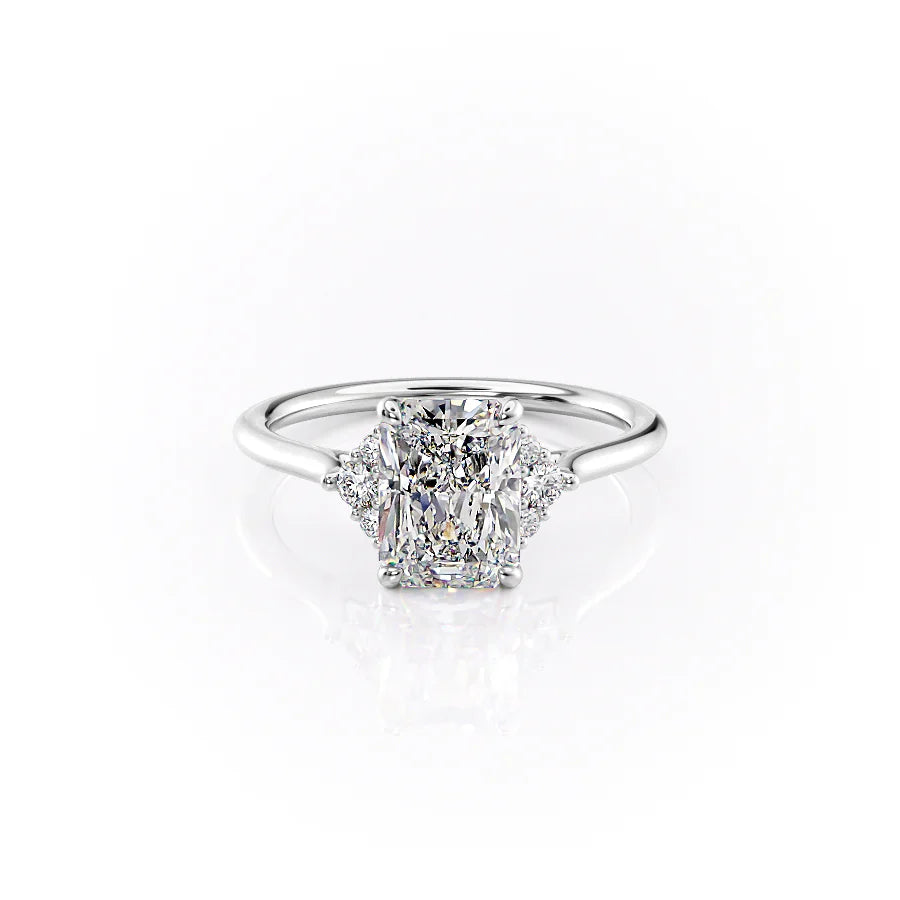 The Victoria Set With A 1.5 Carat Radiant Lab Diamond