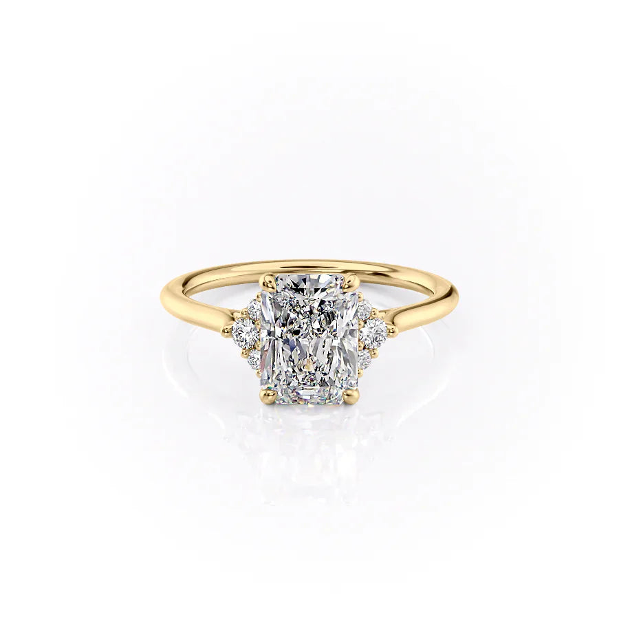 The Victoria Set With A 1.5 Carat Radiant Lab Diamond