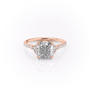 The Pave Victoria Set With A 2 Carat Cushion Moissanite