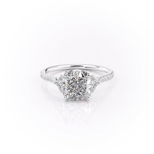 The Pave Victoria Set With A 4 Carat Cushion Moissanite