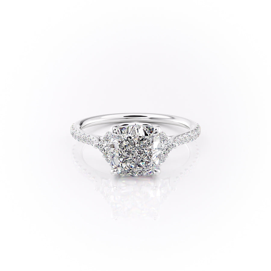 The Pave Victoria Set With A 2 Carat Cushion Lab Diamond
