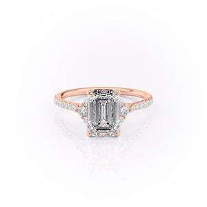 The Pave Victoria Set With A 1 Carat Emerald Lab Diamond